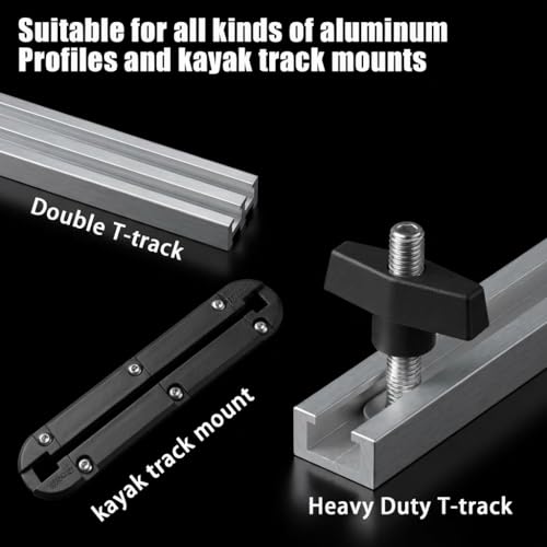 Stainless Steel Kayak Knob Nuts - 0.75" Track Screws & Bolts