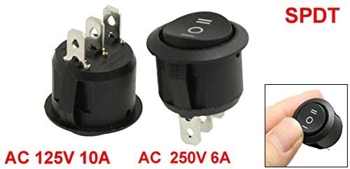 Rocker Switch 10-Pack SPDT ON/Off/On 6A/250V 10A/125V for Auto