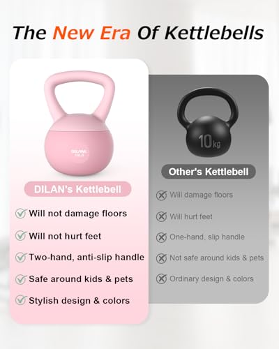 Soft Kettlebell 10 LB - Safe Strength Training with Non-Slip Grip