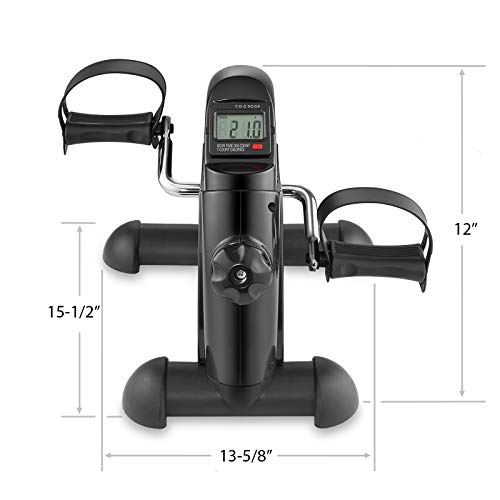 Under Desk Exercise Bike Pedal Exerciser with LCD Display & Adjustable Tension