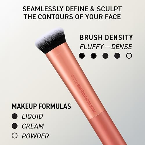 Real Techniques Face Base Kit - 4 Piece Makeup Brush Set for Foundation, Concealer, Contouring & Setting
