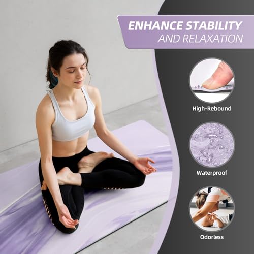 Extra Thick Non-Slip Yoga Mat - 5mm Eco-Friendly Purple