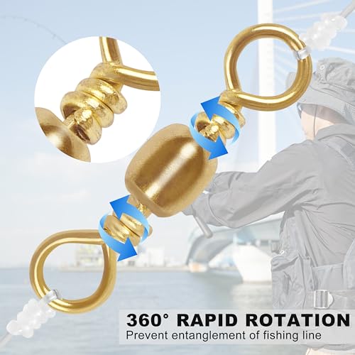 Fishing Barrel Swivels - 50PCS High Strength Stainless Steel 10#