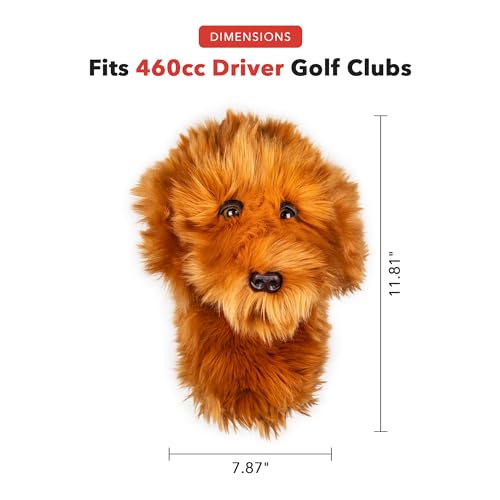 Daphne's Headcovers Doodle Driver Golf Club Cover - Premium, Animal Design, Sun-Resistant Fur, Fits 460cc Drivers, Stylish Protection