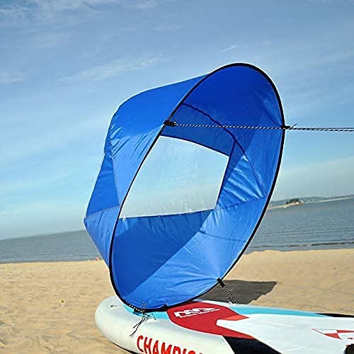 42-Inch Foldable Kayak Wind Sail - Blue Instant Popup