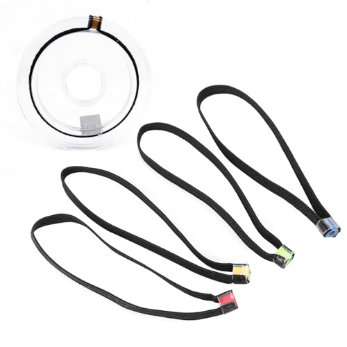4-Piece Fishing Line Keeper Set - Elastic Fabric Tippet Rings Holder