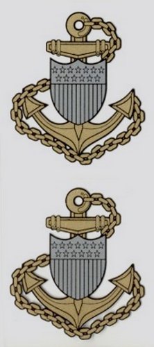 Coast Guard Chief Petty Officer E-7 Decal Sticker - 2.5" x 2"