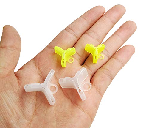 Treble Fishing Hook Bonnets - 80pcs White & Yellow Covers