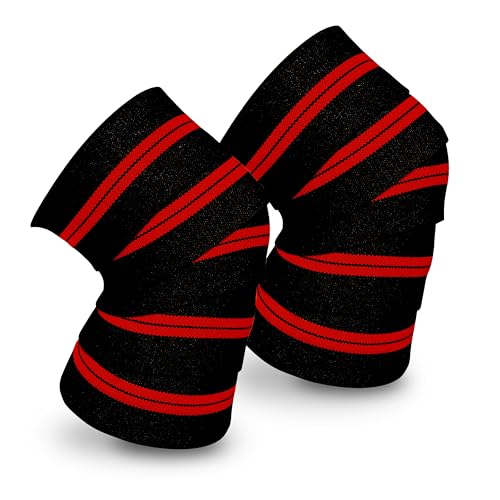 Adjustable Elastic Knee Wraps for Weightlifting & Powerlifting - Support & Pain Relief