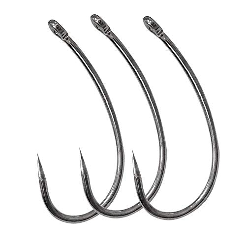 Barbless Fishing Hooks - 50pcs 8# Circle Hooks for Carp & Trout Fishing