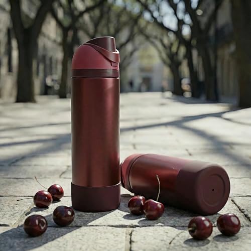 Silicone Protective Boot for Owala 24oz FreeSip Water Bottle - Black Cherry