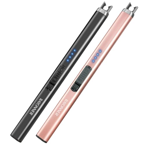 Electric Candle Lighter - 2 Pack, Black & Rose Gold