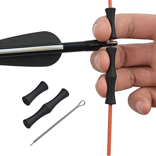 Archery Finger Guard - Soft Rubber Bow String Finger Saver - Black