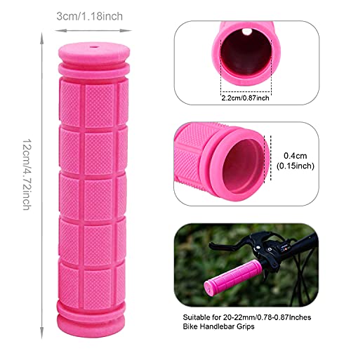 Bicycle Handlebar Grips with Pink Tassels for Kids