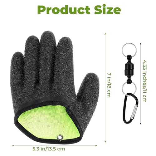 Waterproof Fishing Gloves with Magnetic Hook - 2 Pcs Non-Slip Grip