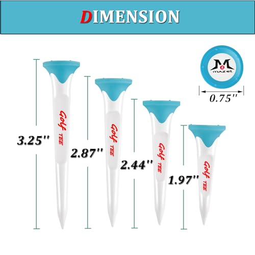Durable 5-Prong Golf Tees - 8 Pack, Light Blue