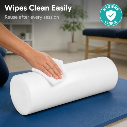 Medium Firm White PE Foam Roller - 36" Full Round