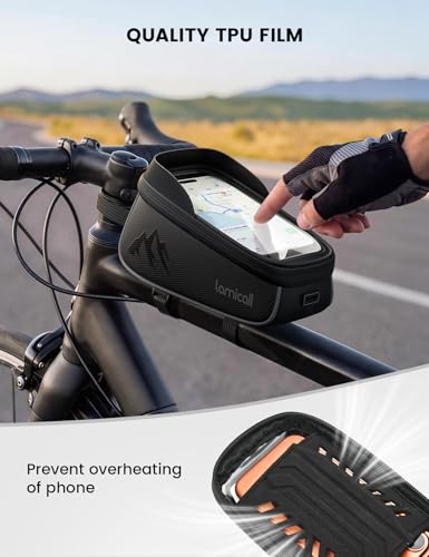 Waterproof Bike Frame Bag - 1.6L Large Capacity, Touchscreen