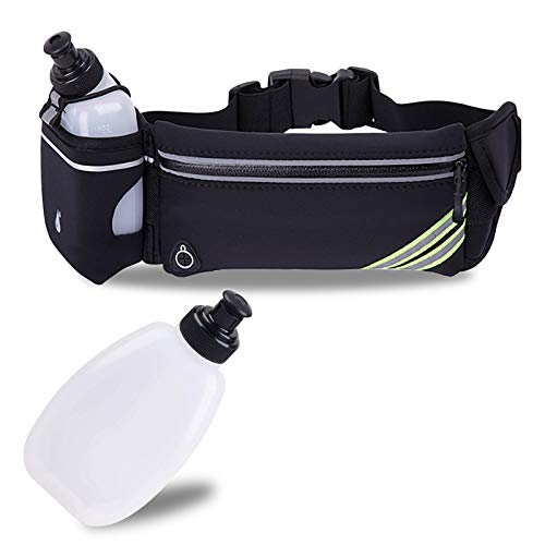Waterproof Running Belt with Water Bottle Holder - Fanny Pack for Runners