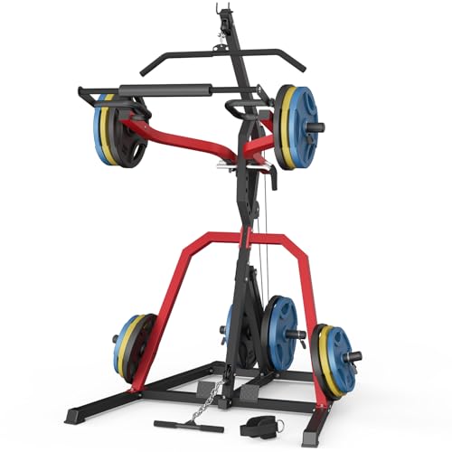 Multi-Function Home Gym System with LAT Pulldown - Red