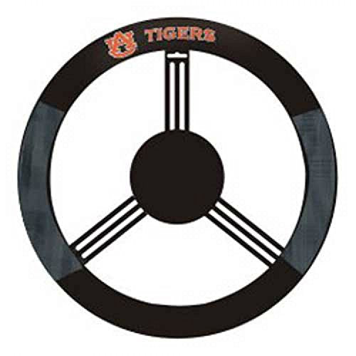 NCAA Steering Wheel Cover - Auburn Tigers, Poly-Suede, Black