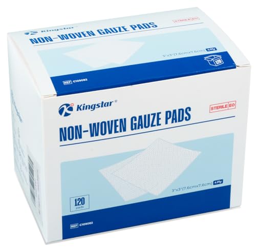 Sterile Nonwoven Gauze Pads 3" x 3" - 60 Packs with 120 Pieces