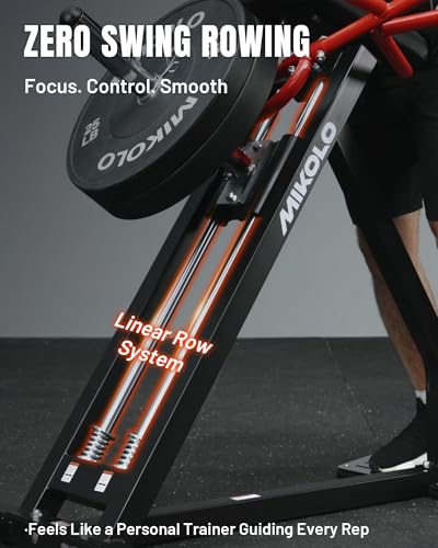Plate-Loaded Back Row Machine for Home Gym - Adjustable Chest Pad