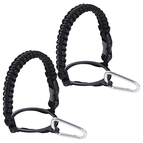 Paracord Handle for Wide Mouth Water Bottles - 2 Pack