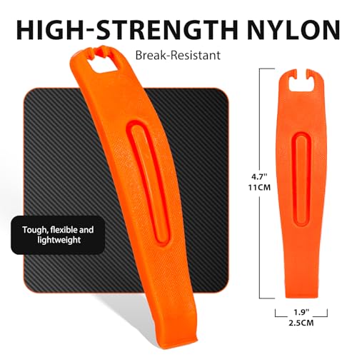 Bicycle Tire Levers 6-Pack - Ultra-Strong Nylon Tools for Bike Repairs