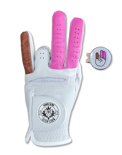 Large Worn on LH Funny Golf Gloves with Ball Marker - Crude Gag Gift