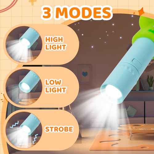 10 Pack Small Mini Cute Kids Flashlight, Rechargeable Animal Flashlights for Boys Girls,Christmas Gifts Stocking Stuffers