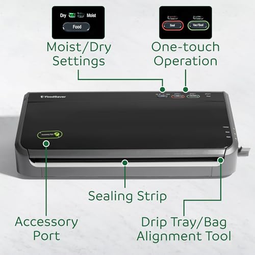 Vacuum Sealer Machine with Automatic Bag Detection - Sous Vide Friendly