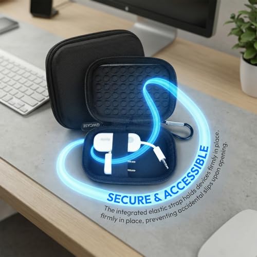 Hard Carrying Case for Bluetooth Transmitter Adapters - Black