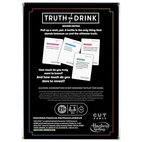 Truth or Drink Party Game - 410 Hilarious Questions for Adults