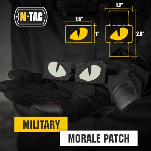 Glow-in-the-Dark Tiger Eyes Tactical Patch - Black