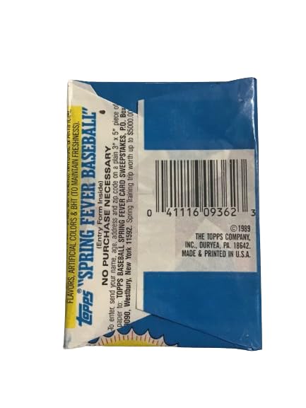 1989 Topps Baseball Wax Pack - 15 Cards with Hall of Famers