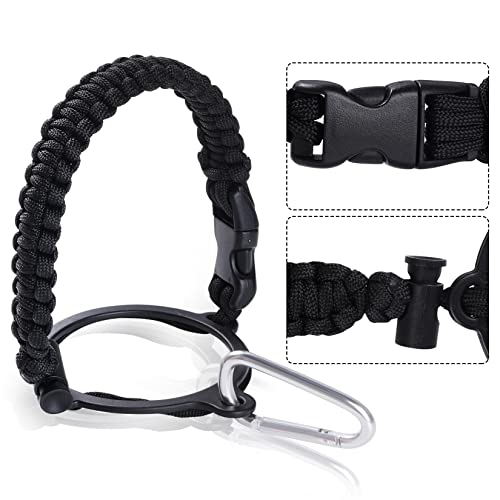 Paracord Handle for Wide Mouth Water Bottles - 2 Pack