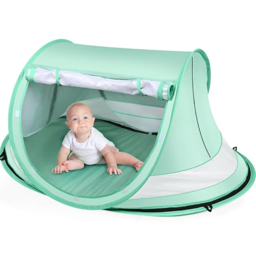 Baby Beach Tent - Pop Up UV Sun Shade for Infants, Green