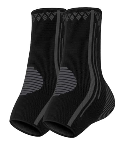 Ankle Brace for Sprains & Plantar Fasciitis - Large Black