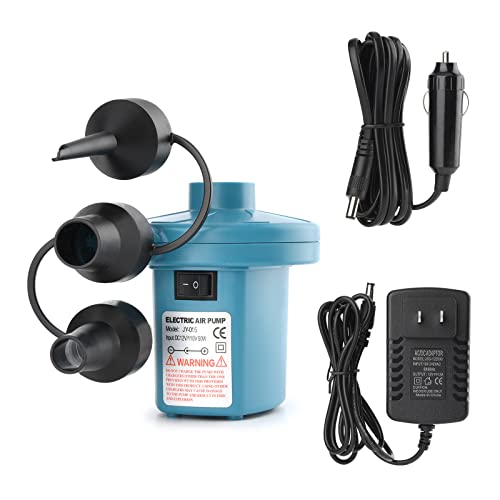 Bestrip Blue Electric Air Pump for Inflatables, Air Mattress, Pool Floats