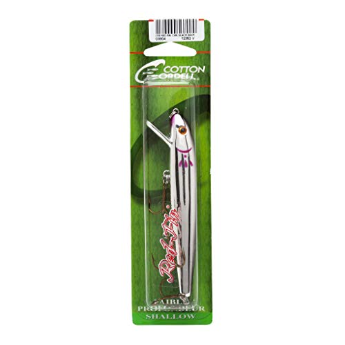 Red-Fin Crankbait Fishing Lure - 4" Chrome Black Back