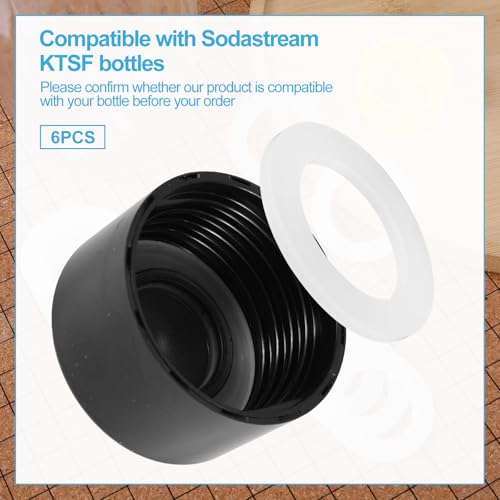 6-Pack Silicone O-Ring Seals for SodaStream Bottles
