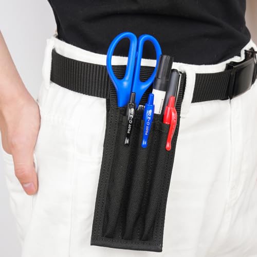 VEPKOIT 3-Pen Belt Pen Holder Pouch for Duty Belt, Pencils & Small Tools