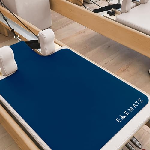 Premium Pilates Reformer Mat - Non-Slip Suede & Rubber - Midnight Navy