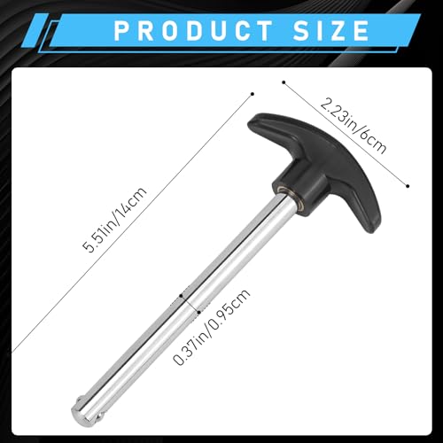 Crescent-Shaped Weight Stack Pin - 3/8 Inch Diameter, 4.4 Inch Locking Space