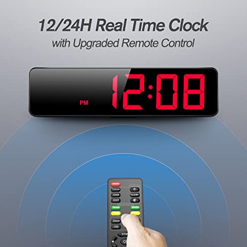 Large 15" LED Gym Timer with Remote - Blue & Red