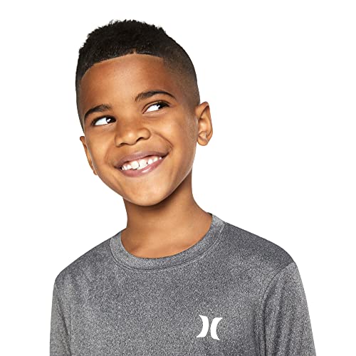Hurley Boys' Long Sleeve Graphic T-Shirt - Medium Black Heather