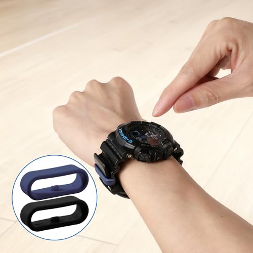 Silicone Watch Band Fastener Rings - 12 Pack Multicolor Loop Keeper, Medium
