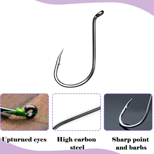 Octopus Fishing Hooks Set - Barbed Beak Saltwater, 250pcs #10~#2