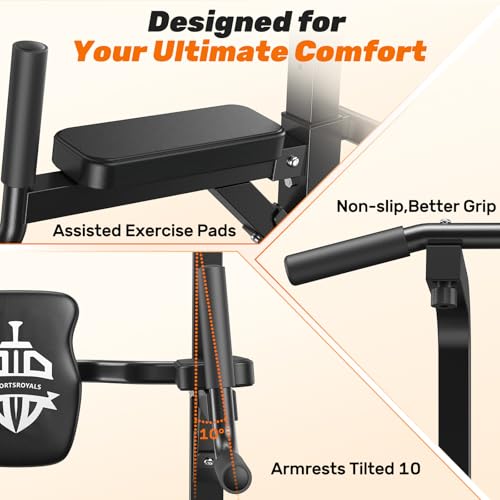 Free Standing Pull Up Bar Power Tower for Home Gym - Black